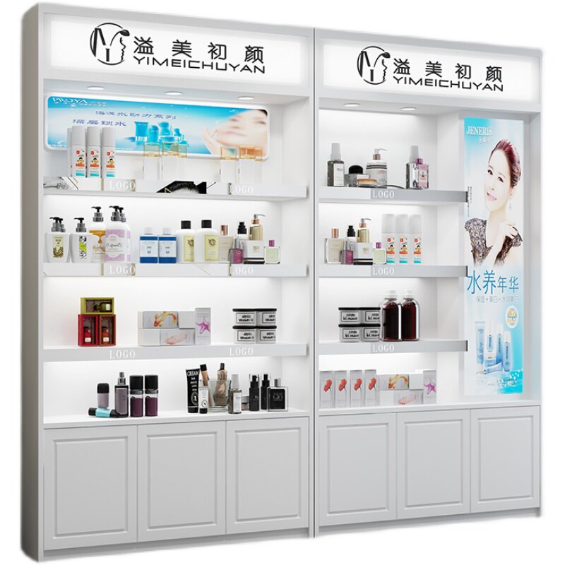 化妆品展示柜简约现代展柜货柜陈列柜美容院柜子产品货架展示架