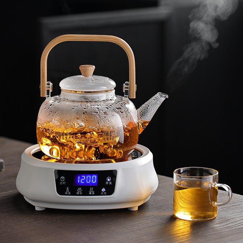 1200W电热炉家用小型电炉煮茶器咖啡摩卡壶加热炉调温炉黑晶炉