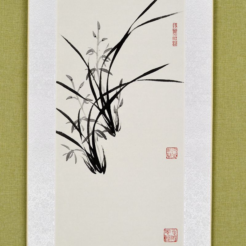 手绘国画花鸟画兰书画作品真迹客厅书房茶室装饰水墨字画卷轴挂画