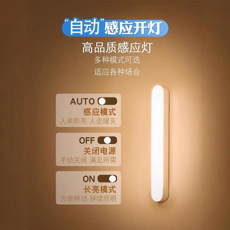 智能人体感应小夜灯led过道家用充电式自动声控光控楼道走廊壁灯