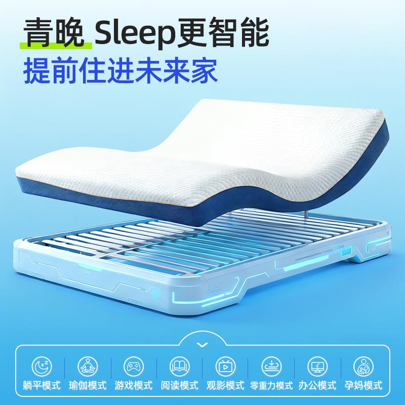 全自动智能电动床垫升降按摩止鼾摇篮哄睡床垫多功能双人床零重力