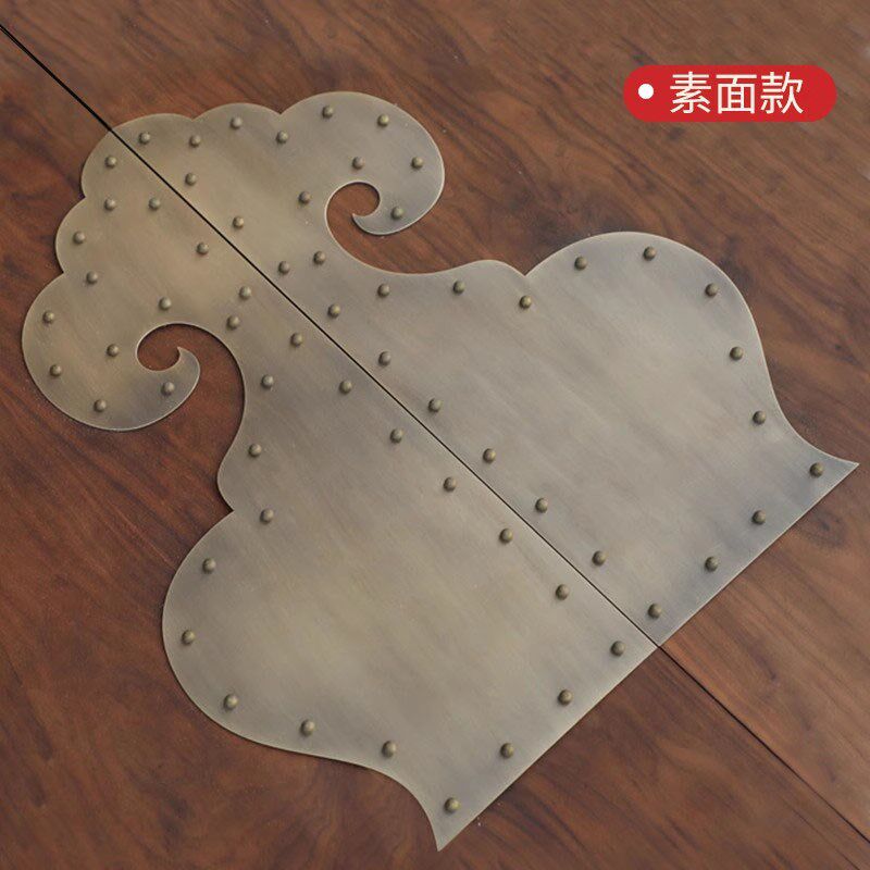 中式古建大门纯铜压条祠堂木门全铜如意葫芦角码护角装饰铜条五金