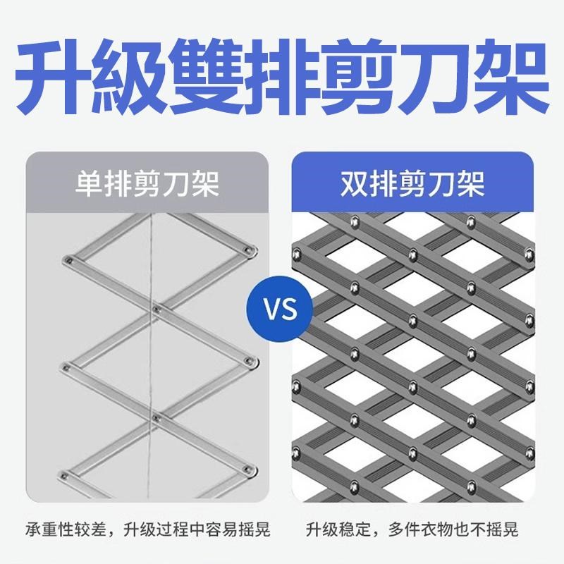 电动晾衣架家用阳台遥控语音升降110V伏电压智能双杆晾衣杆晒衣