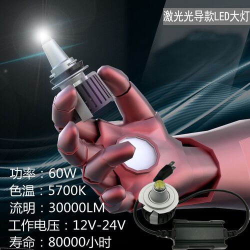 OWN新款激光光导汽车LED大灯泡前远近大灯改装360度雾超亮发货车