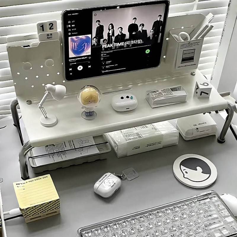 多功能桌面洞洞板创意磁吸置物架办公平板手机电脑增高架书桌收纳