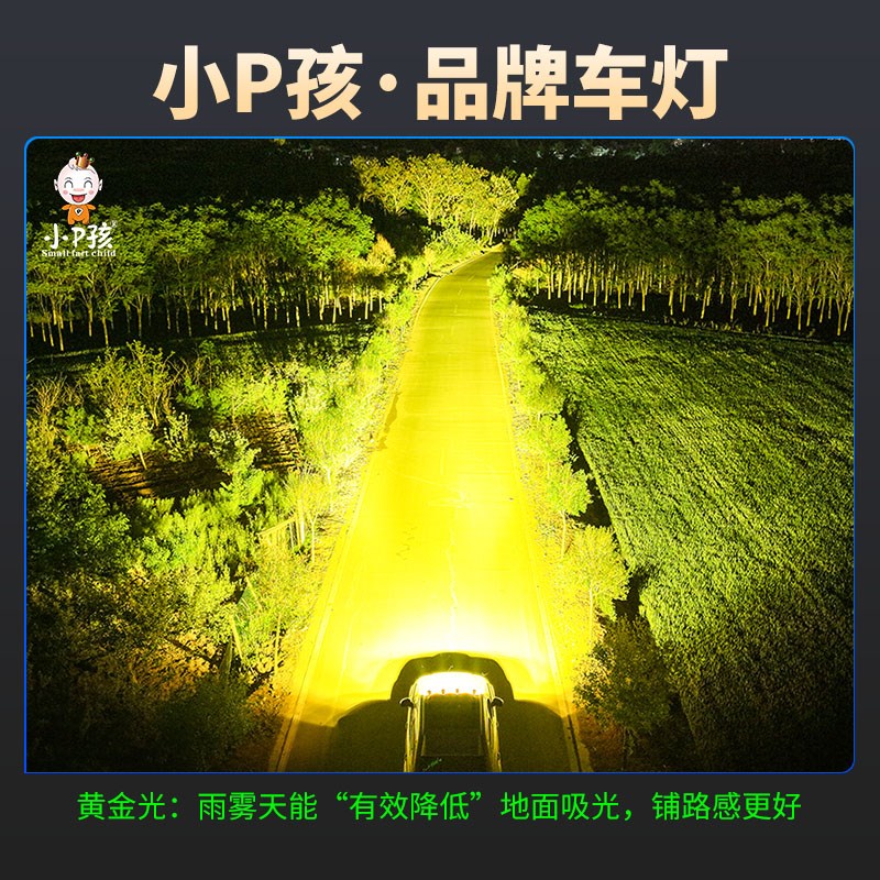 机车灯电动车超亮黄光LED大灯泡 三轮车电动车改装爆闪强光射灯