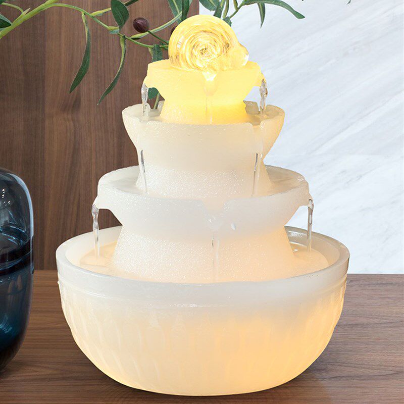 八方来彩风水轮水晶球旋转珠流水饰品循环水小喷泉灯光豪华高端开