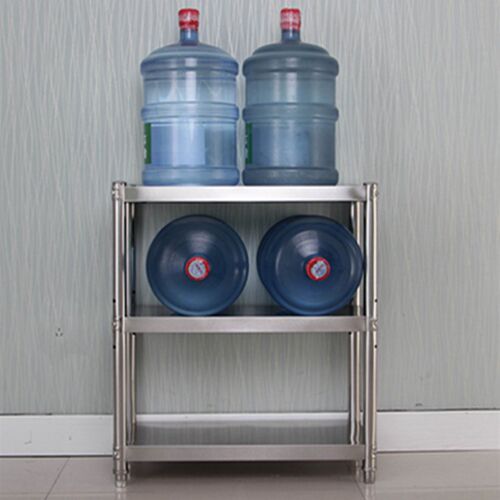 不锈钢微波炉层架 厨房落地置物架 可定做多层家用收纳架