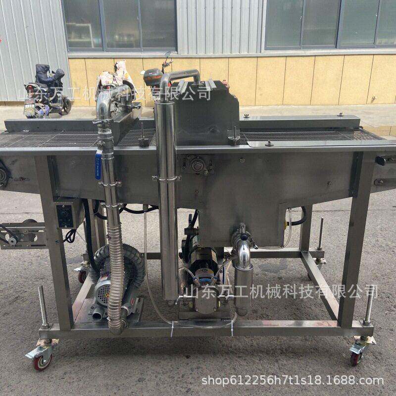 商用巧克力涂层机脆皮巧克力冰激凌面包鱼子酱巧克力浆涂层机