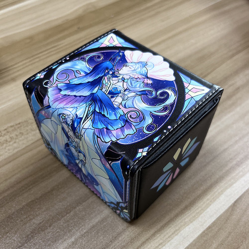 冰水皮风格卡牌盒 游戏王珠泪卡盒 白龙少女卡牌收纳盒