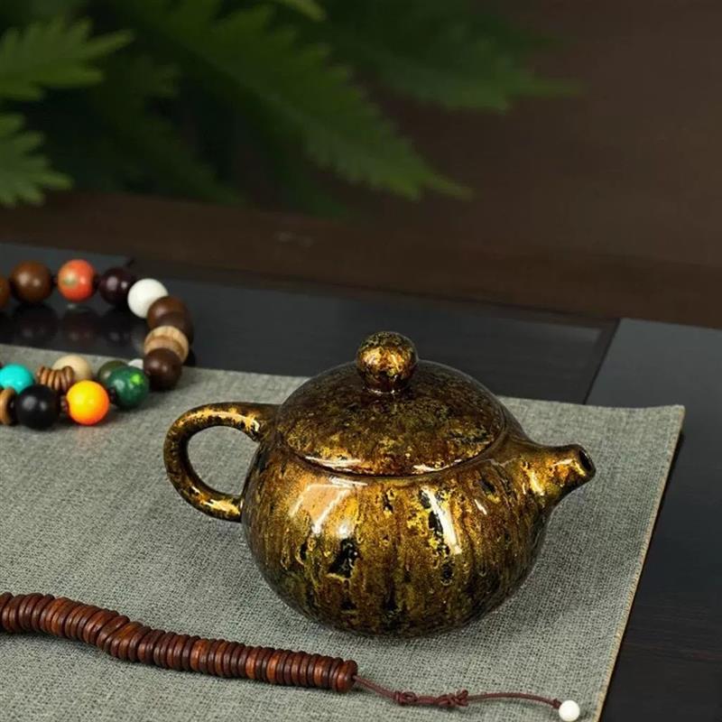 大漆茶壶中式功夫茶具海陶瓷泡茶器高档特色纯手工艺生漆西施壶