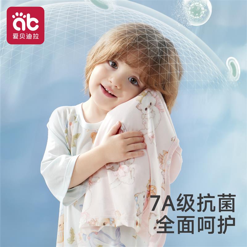 婴儿睡袋夏季薄款宝宝睡衣幼儿童连体男宝睡袍女宝睡裙夏天空调服
