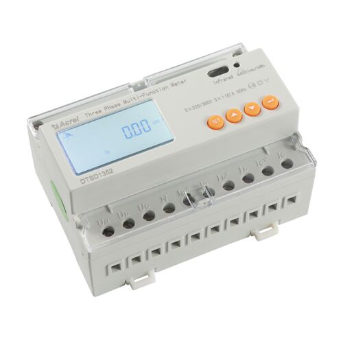 安科瑞DTSD1352三相导轨式电度表DTSF1352分时计费电度表UL认证