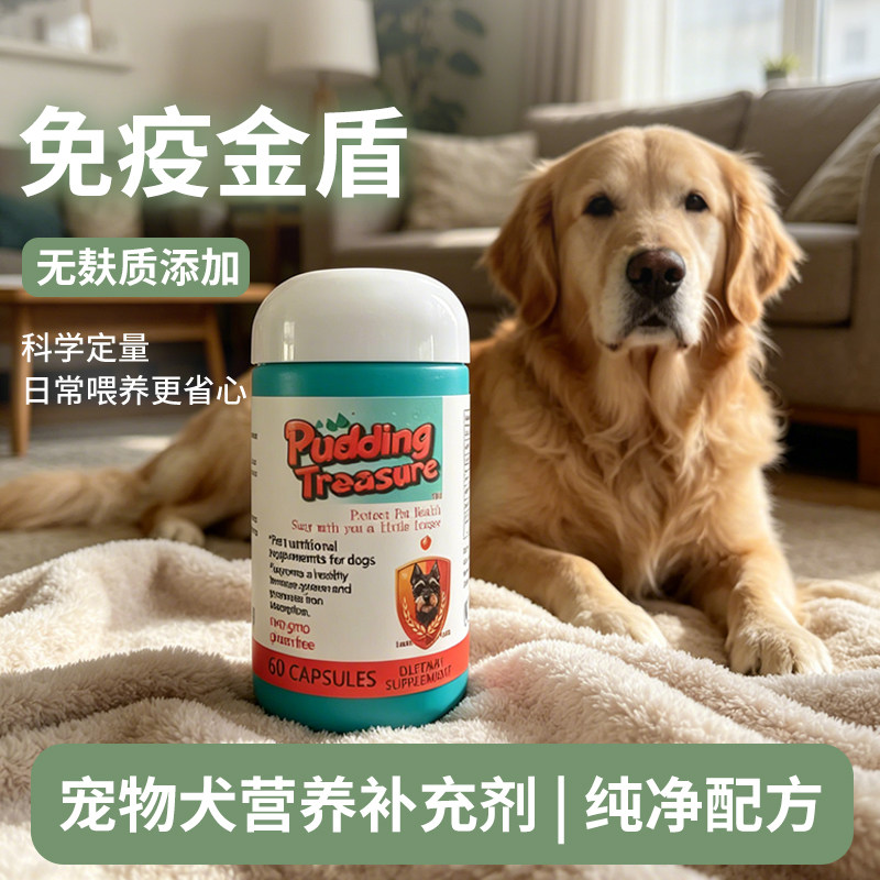 乳铁蛋白胶囊术后营养补充剂狗形保健品免疫增强布丁元宝美国原装