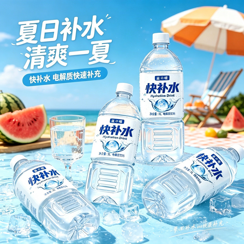 益喔快补水电解质饮料1L大瓶装