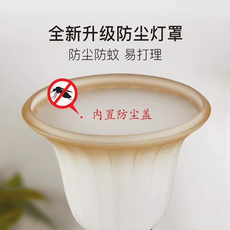 美式吊灯客厅灯餐厅灯具组合套餐卧室灯奢华别墅灯复古防尘包安装