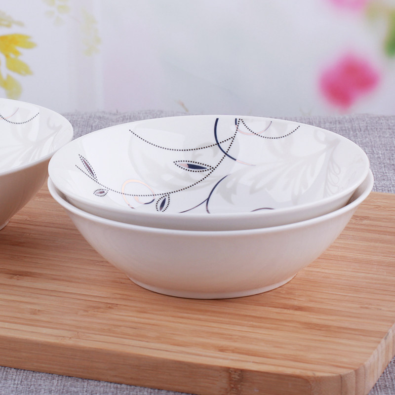 6英寸面碗陶瓷家用面碗大号汤碗菜碗装泡面碗斗碗6个套装可微波餐