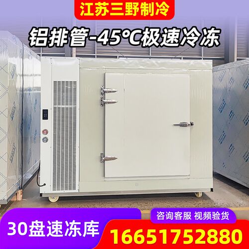 江苏三野饺子面团包子海鲜速冻急冻机商用大容量冷库速冻冰柜定制