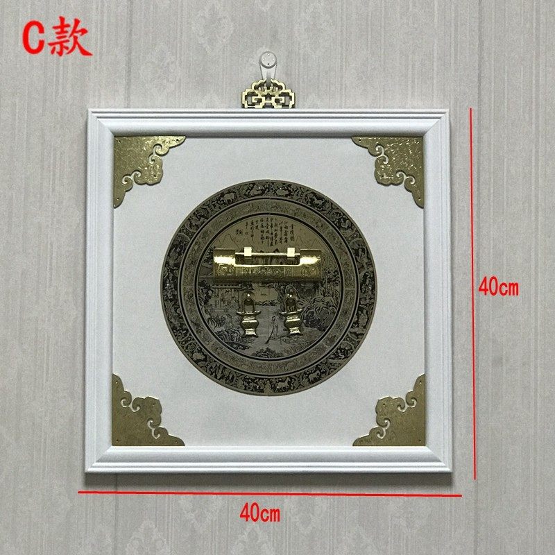 轻奢实木美式装饰画挂画欧式客厅照片墙相框挂墙新中式餐厅组铜画