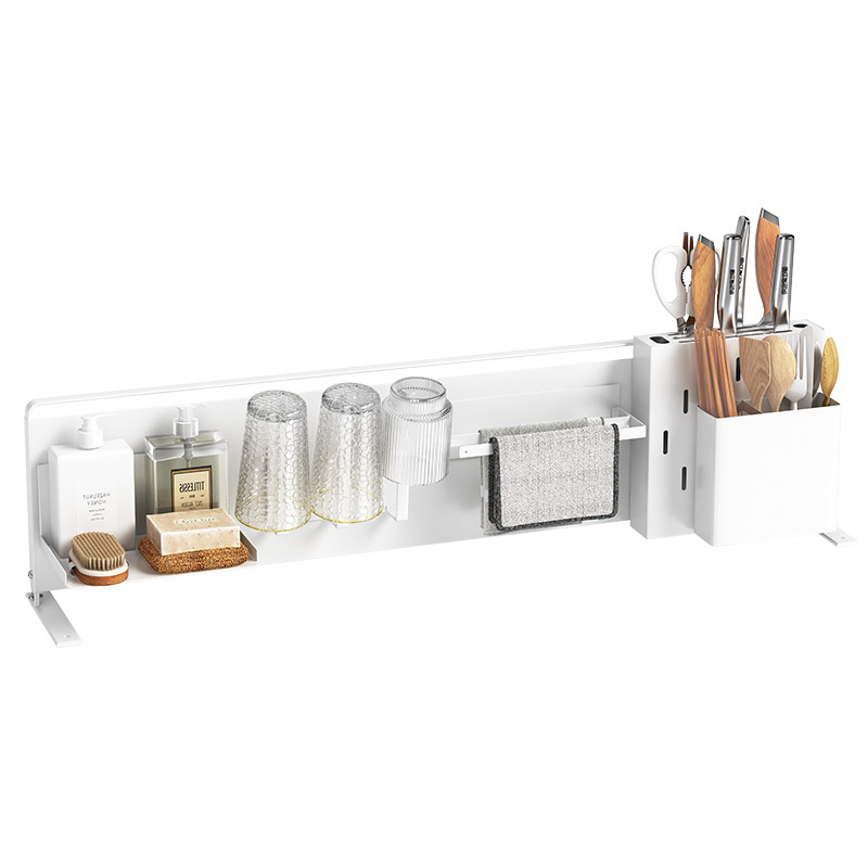 御仕家磁吸水槽沥水置物架厨房台面锅盖抹布放杯子收纳免打孔刀架