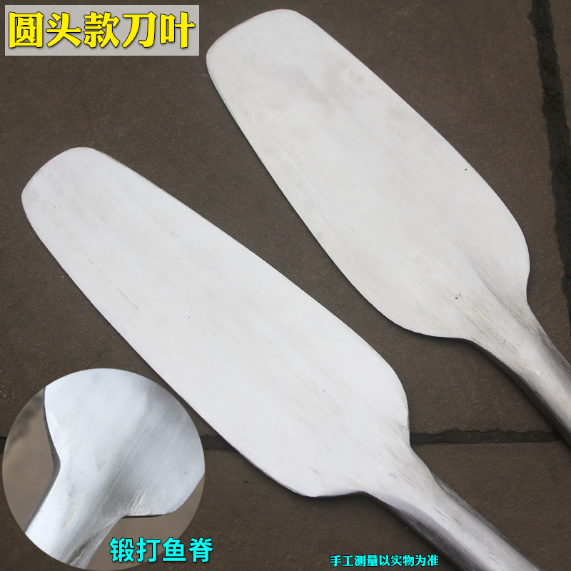 不锈钢砖刀手工锻打双面瓦刀泥刀泥瓦匠工具全不锈钢圆头砌砖刀