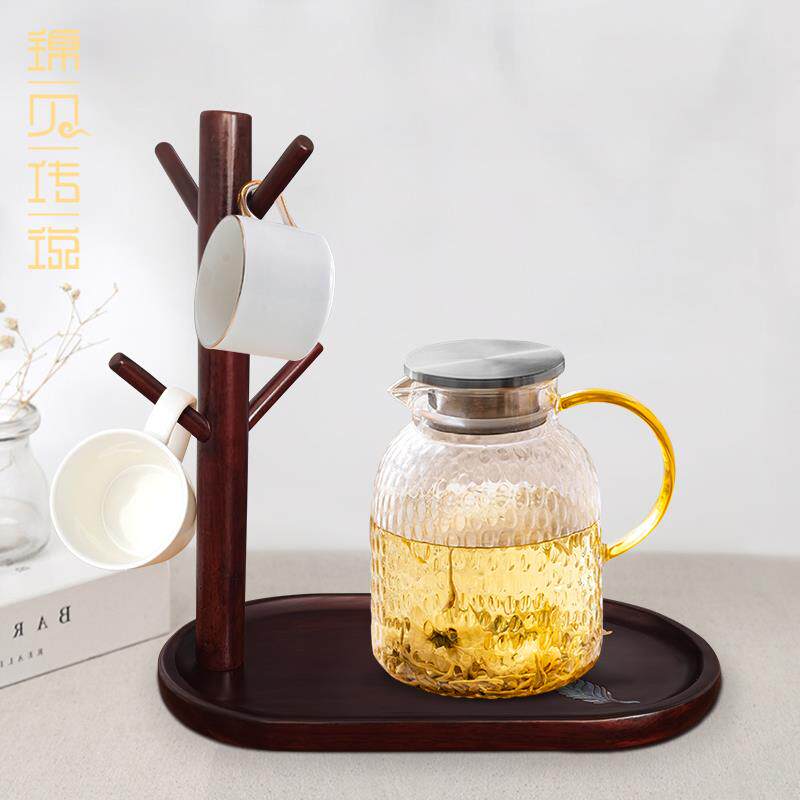 锦贝传说水杯置物架树枝托盘摆件鞋柜玄关放钥匙实木桌面收纳盘