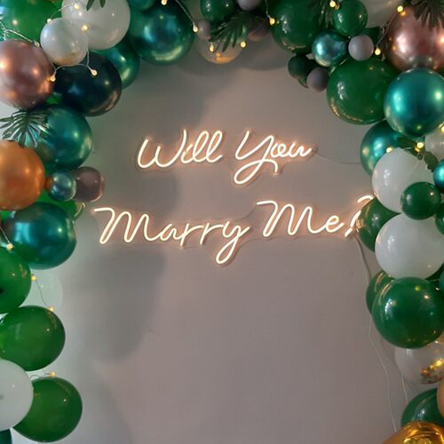 华铭Will you marry me嫁给我求婚灯霓虹灯定制场景氛围婚庆创意