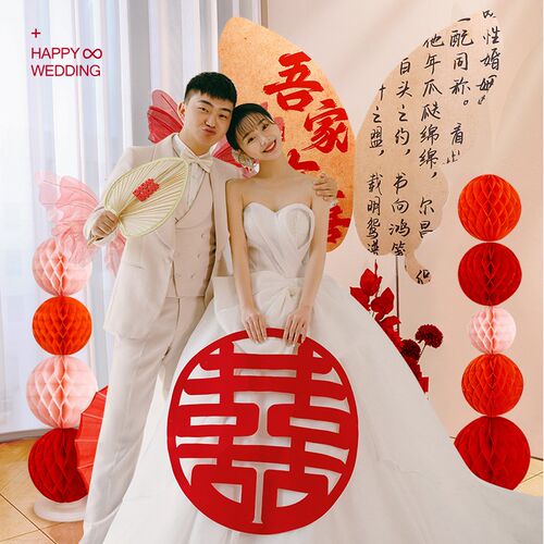 超大蝴蝶kt板结婚装饰男女方婚房客厅布置婚礼订婚晨袍拍照背景