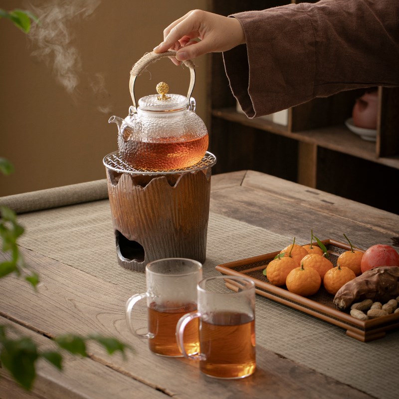 网红围炉煮茶炭炉子炭烤茶炉户外碳火茶壶煮茶器日式家用室内整套