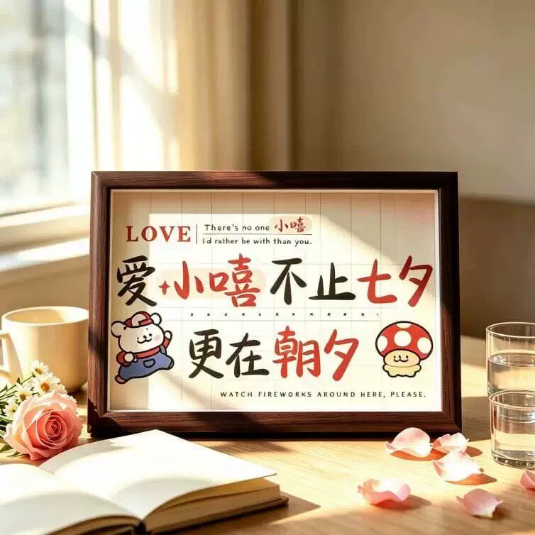 七夕情人节创意定制纪念相框