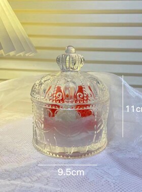 2024手工草莓蛋糕香薰蜡烛可爱磨砂玻璃杯小众日常送礼送闺蜜朋友