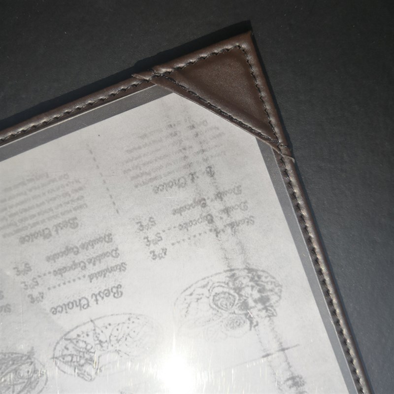 A4皮质插角点菜单本酒水单价目表菜谱本封皮餐厅双页手写菜单本子