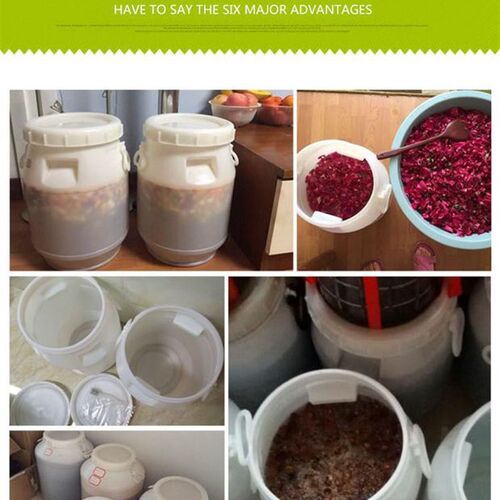 包邮 25l塑料桶 食品 酵素桶 超厚 50斤酿酒桶蜂蜜桶带盖圆桶米桶