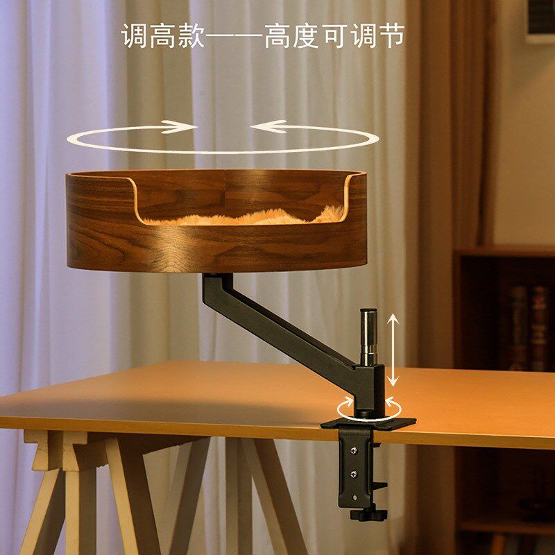 宠辞典猫窝桌面悬浮式办公桌升降旋转支架猫爬架不占地新型猫窝