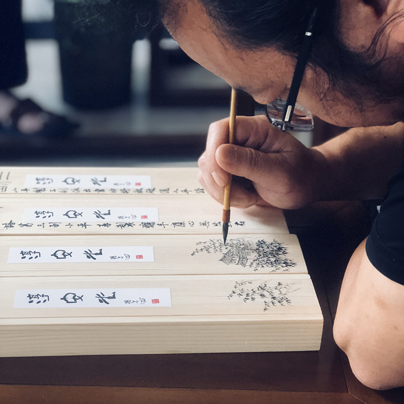 仿悬泉置汉笔李小平淳安堂毛笔简牍小楷书法绘画送礼文房高档专业