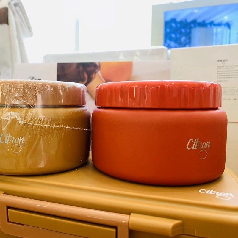 迪拜新品Citron儿童便携保温饭盒便当盒外出水果盒保温餐具套装