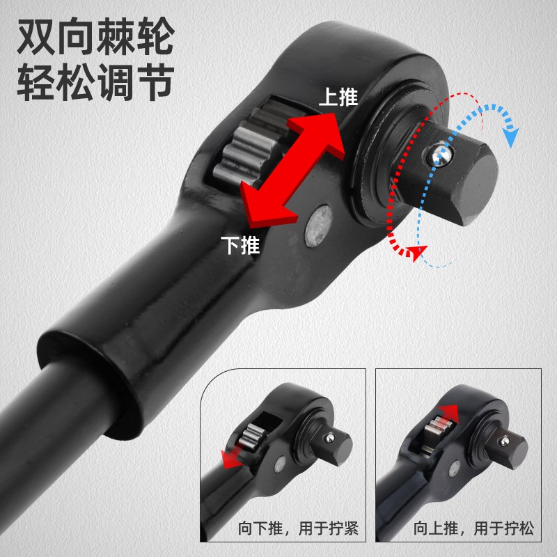 希孟3/4重型套筒工具套装 六角12角风炮气动套头大型汽修组套扳手