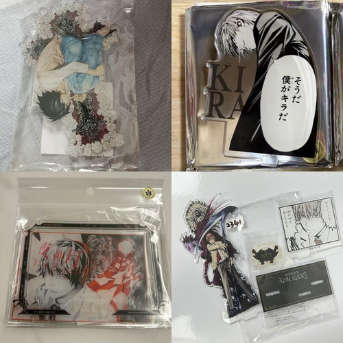 日谷现货 死亡笔记原画展倒十字L立牌真名卡 夜神月红月立牌原袋