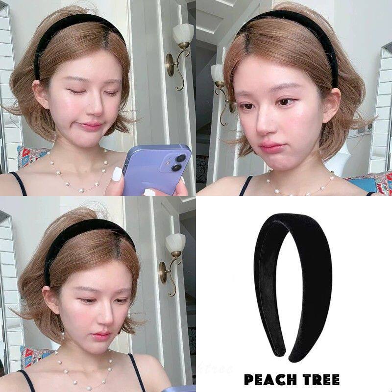 赵露思同款黑色丝绒发箍女轻奢设计高颅顶宽边头箍发卡高级感发饰