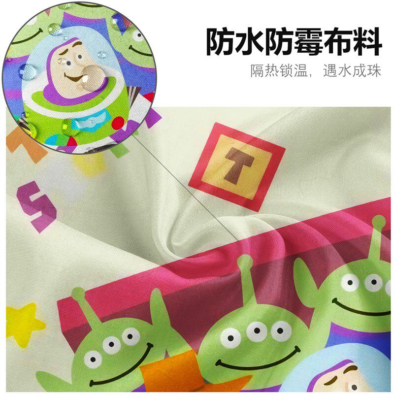 美式简约玩具总动员隔断帘涤纶布料特厚防水防霉浴室窗帘浴帘带杆