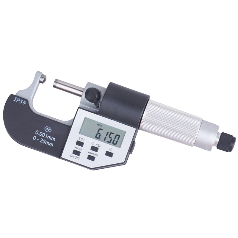 青量数显壁厚千分尺0-25mm0.001mm管材厚度千分尺测管厚度千分卡