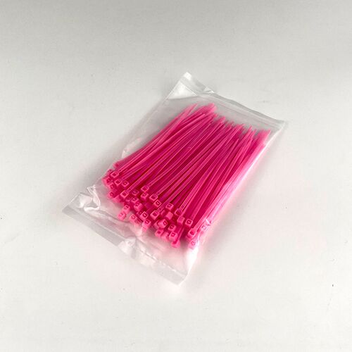粉色/玫红色/桃红/洋红色尼龙扎带彩色塑料扎带绑带3*100