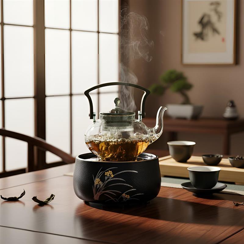 莺歌烧电陶炉家用小型煮茶炉铁银陶玻璃壶专用高档台式烧水煮茶器