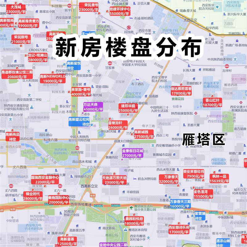 地图定制作小区楼盘园区企业高清现代装饰画