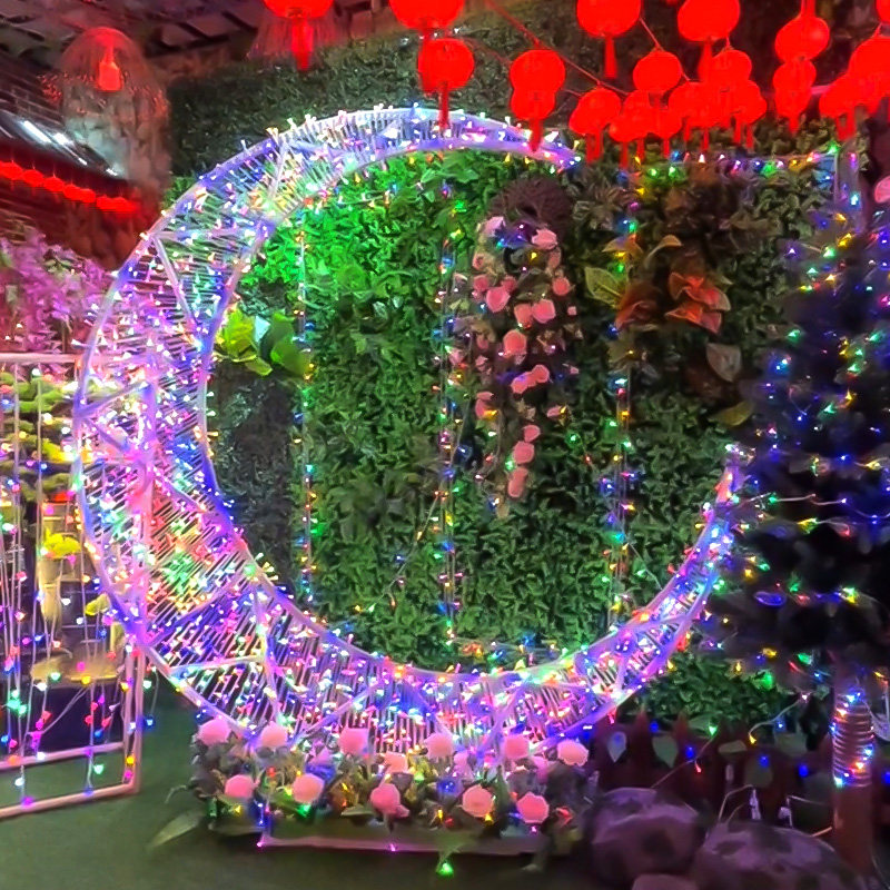 led皮线彩灯闪灯串灯满天星灯带户外防水树灯室外灯串星星装饰灯