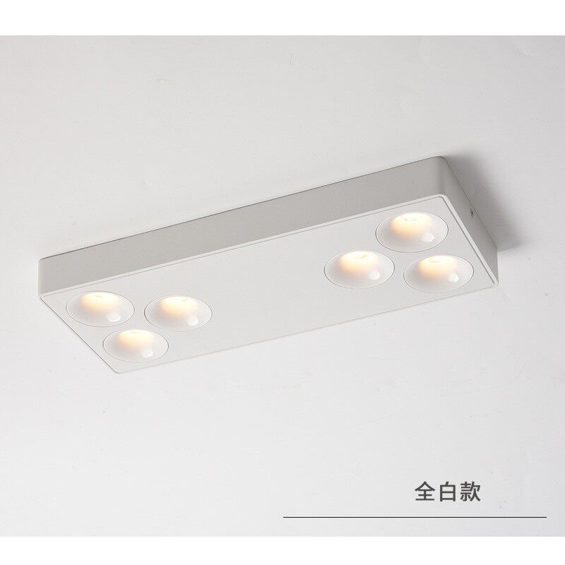 led明装超薄方形射灯无主灯防眩吸顶极简走廊卧室客厅阳台天花灯