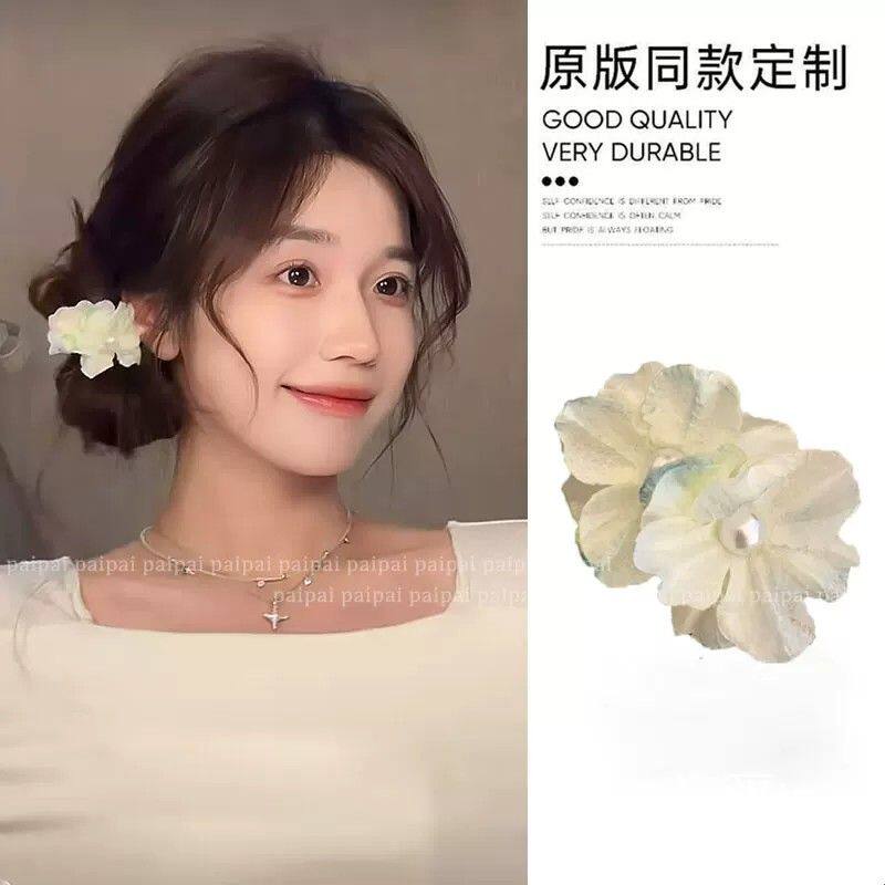 纯欲拉满~花朵发夹边夹侧边牡丹头花头饰发饰韩系花花发夹夏季女