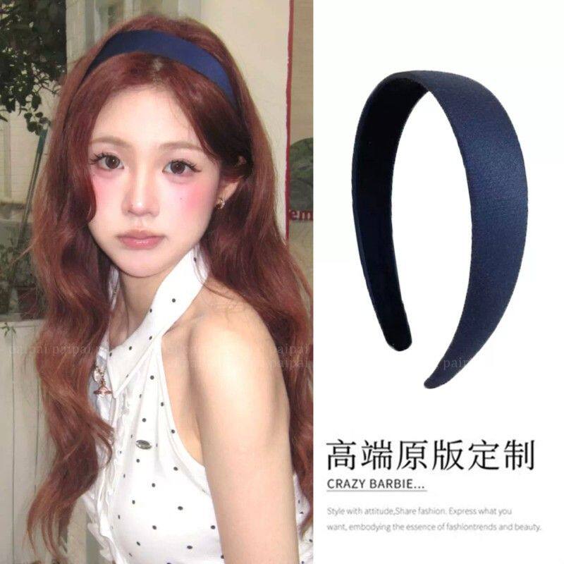 哇噻!深蓝色发箍女2026新款发卡宽边压发发带夏季高级感头箍头饰