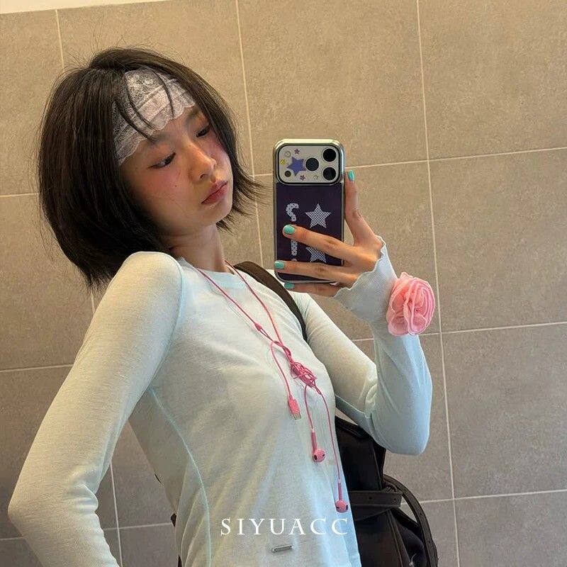 气质白色宽边蕾丝花边发带氛围感镂空薄款弹力头带时尚头饰发饰女