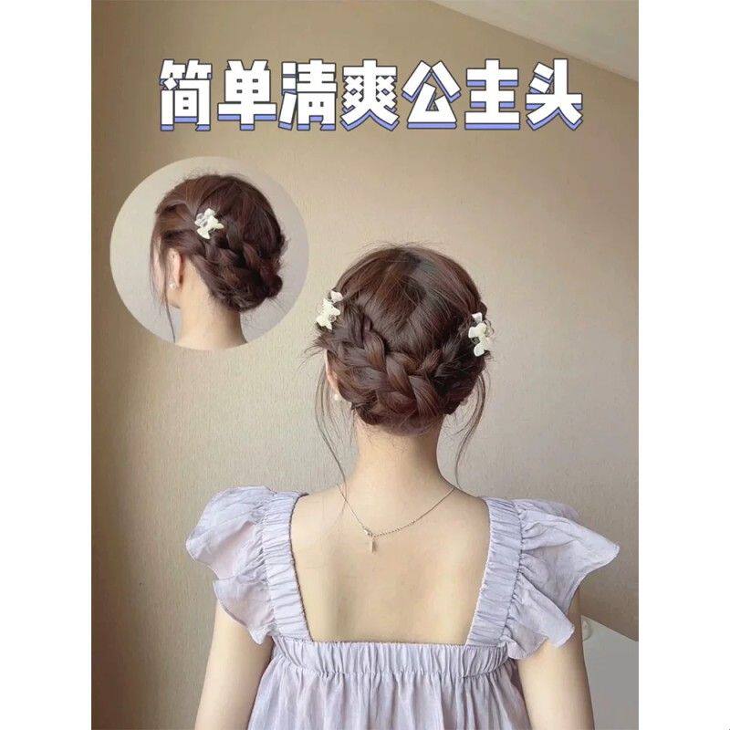 公主头白色蝴蝶结发夹八字抓夹高端2025新款小号鲨鱼夹发卡发饰女